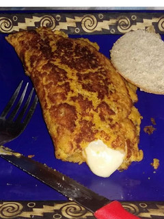 Una foto de Omelette de calabaza con queso