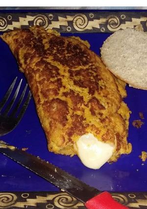 Una foto de Omelette de calabaza con queso