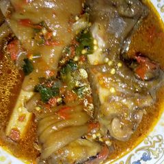 A picture of Goat Legs Pepper soup.