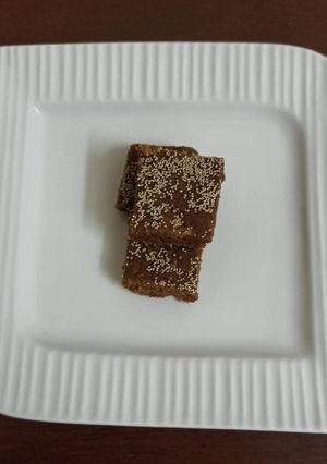 A picture of Sukhdi recipe (Gur papdi or Gol Papdi).