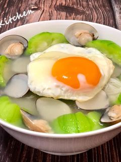 蛤蜊絲瓜麵線 的食譜成品照片