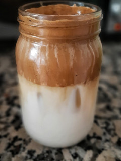 Una foto de Dalgona coffee