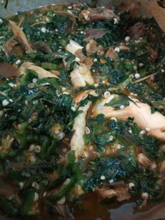 A picture of Oiless okro soup.