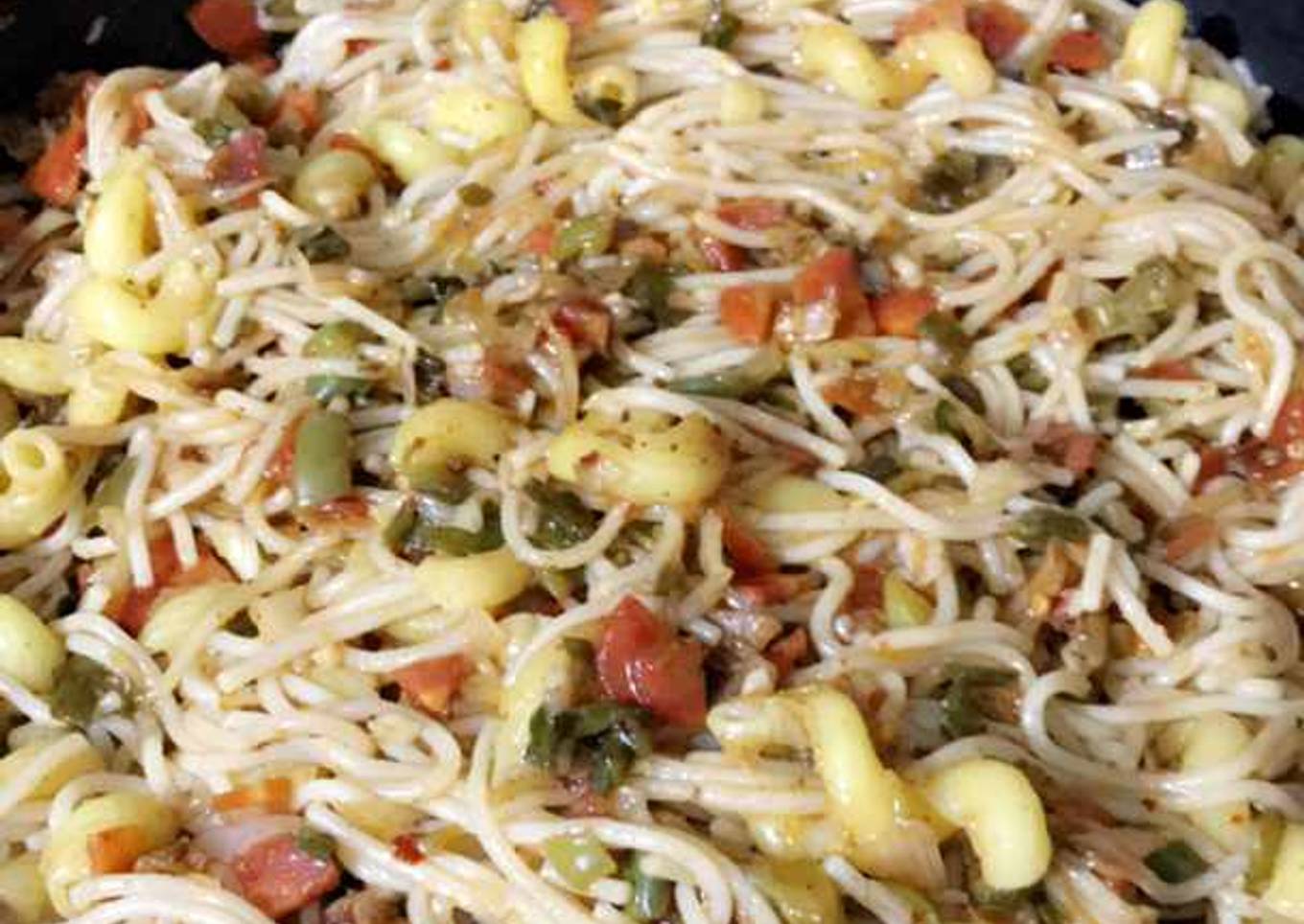 Spicy spaghetti and macaroni
