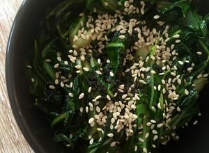 Una foto de Pak Choi (col china)