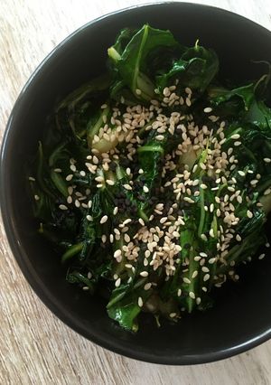 Una foto de Pak Choi (col china)