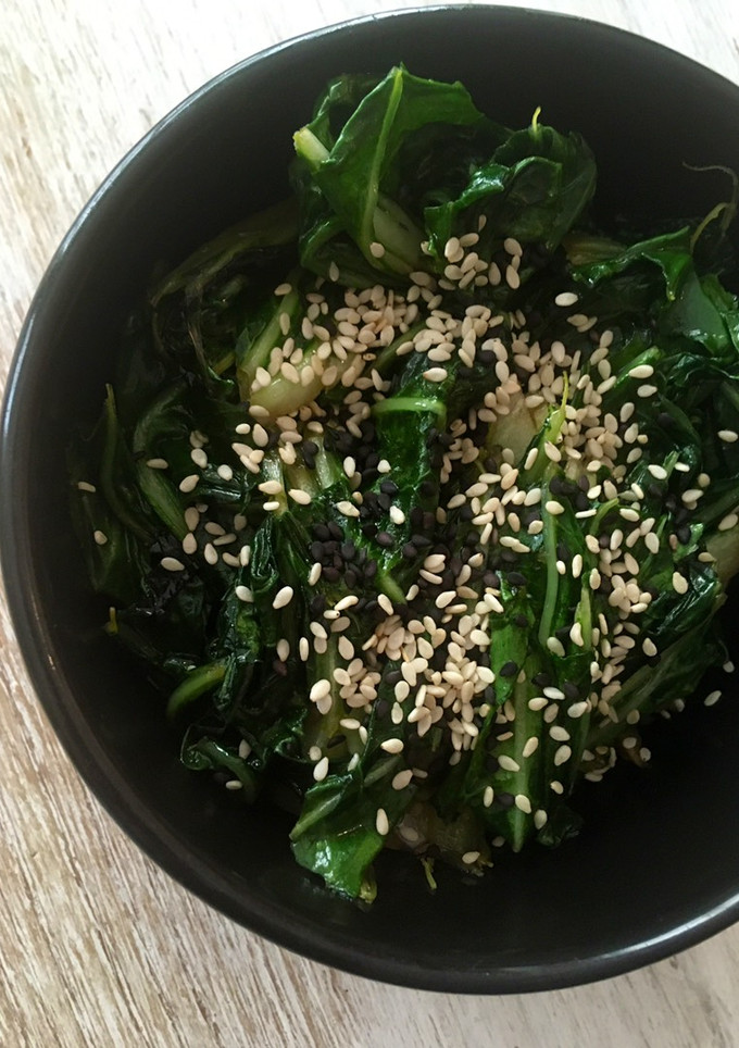 Una foto de Pak Choi (col china)