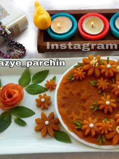 عکسی از دستور حلوای سیب 🌸