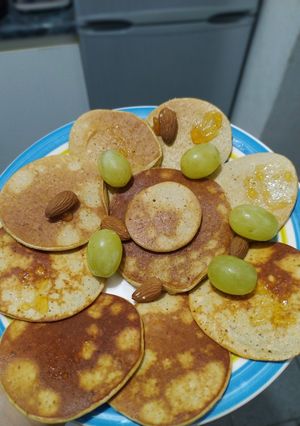 Una foto de Panqueques proteicos💪💜