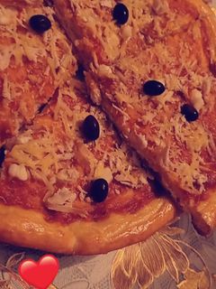 صورة لوصفة بيتزا ولا أروووع
