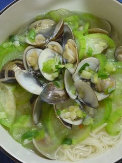 蛤蜊絲瓜麵線 的食譜成品照片