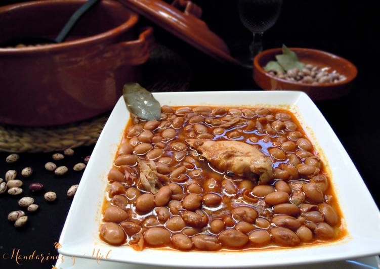 Alubias pintas con perdiz en escabeche