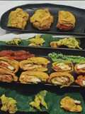 Arbi leaves Paneer pocket fritters