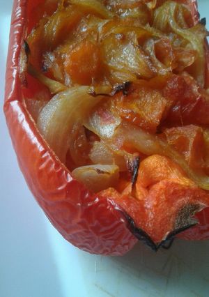 Una foto de Pimentón con verduras