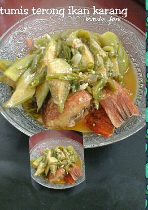 Foto resep Tumis terong ikan karang