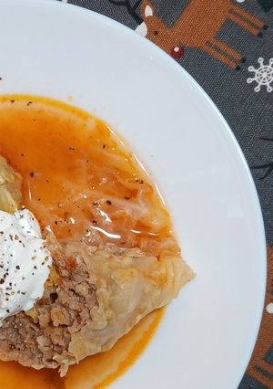 Töltött kelkáposzta gerslivel - diétás recept fotója