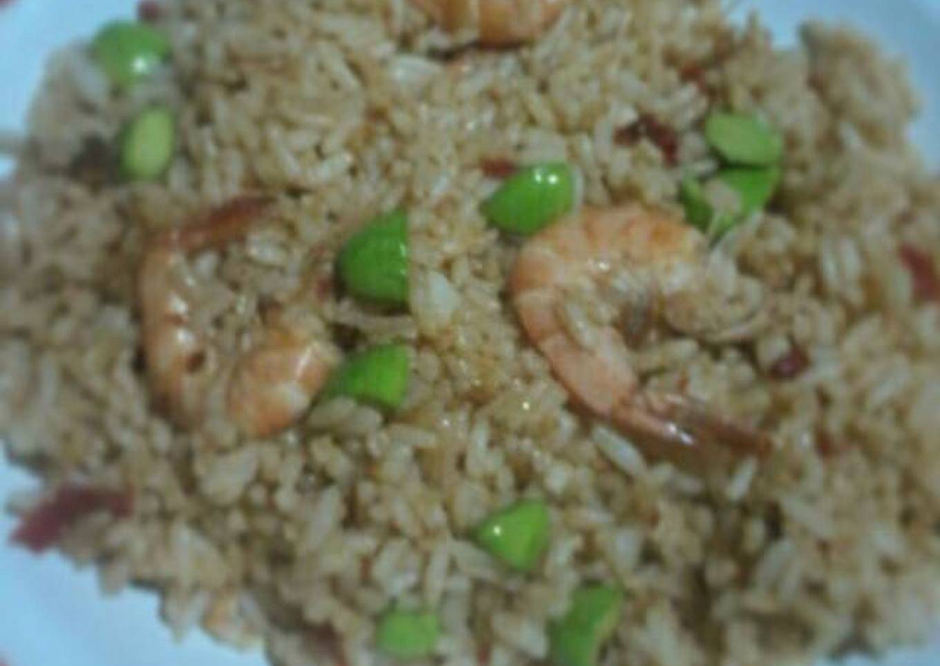 Nasgor kobe udang pete pedas