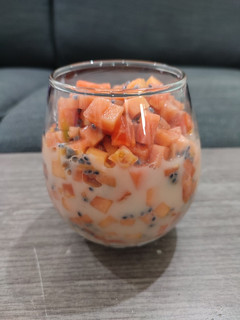 Foto resep Es Pepaya Jeruk Nipis Selasih Yakult