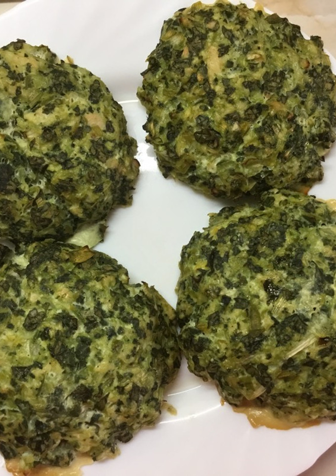 Una foto de Hamburguesas de pollo & espinacas