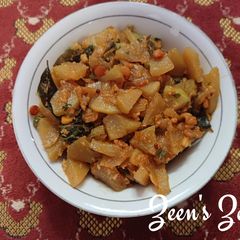 A picture of Chayote or Chow Chow Fry.