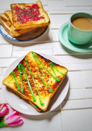 Foto resep Roti Tawar Bakar Sarikaya Pandan