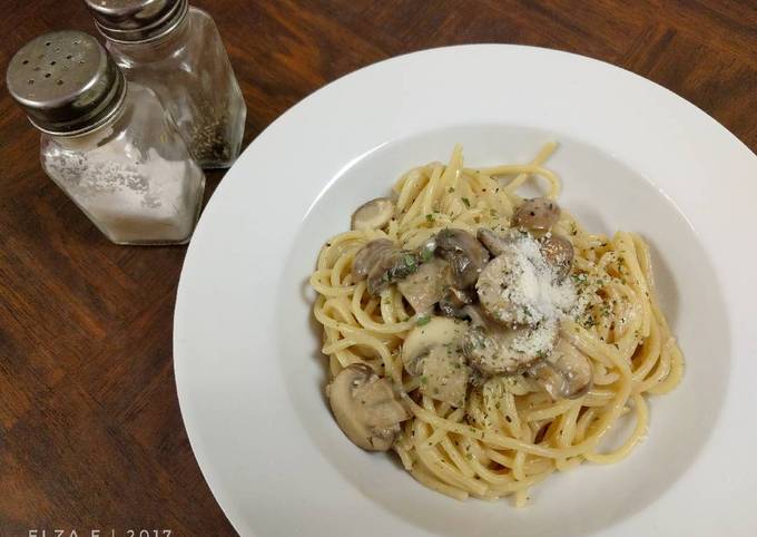 Mushroom Alfredo Pasta #pr_pasta foto resep utama