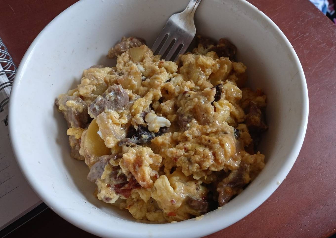 Steak and Mushroom Breakfast Scramble