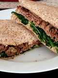 My leftover Triple Beef Sandwich with peppery Rocket and Mustard
