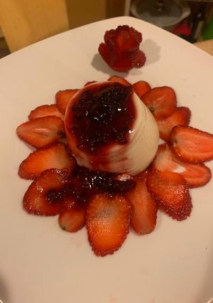 Una foto de Panna cotta de vainilla