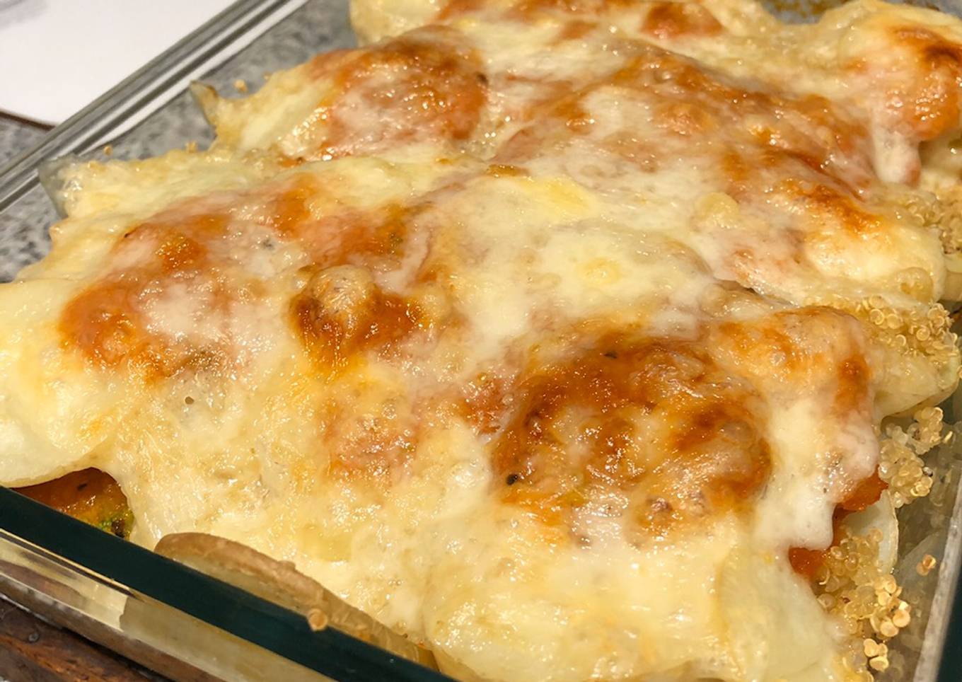 Lasaña de vegetales con quinoa