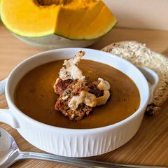Hubbard Squash Soup A picture of Hubbard Squash Soup.