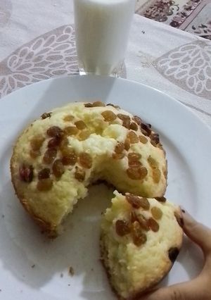 عکسی از دستور کیک کشمشی وانیلی