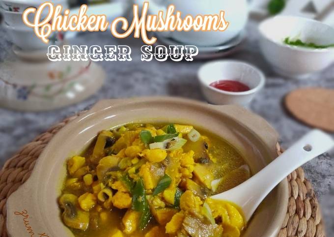 Chicken Mushrooms Ginger Soup