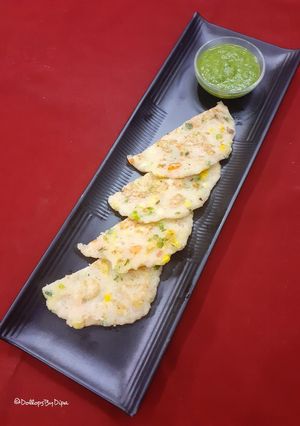 A picture of Oats and vegetable pancakes.