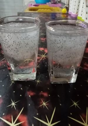 عکسی از دستور شربت عرق نعناع با تخم شربتی 🤩