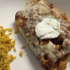 A picture of Ground Beef Enchiladas.