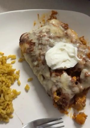 A picture of Ground Beef Enchiladas.