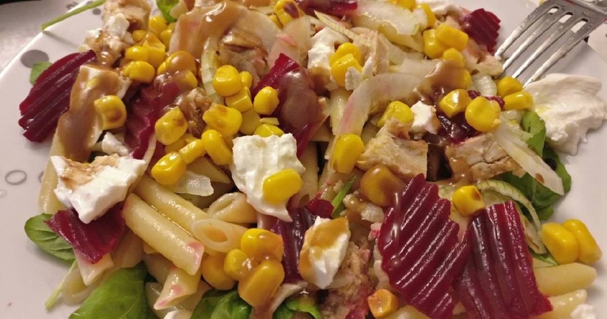 Ensalada de pasta colorida Receta de Alba DG- Cookpad