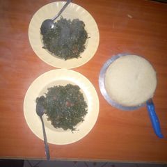 Ugali sukuma😉 A picture of Ugali sukuma😉.