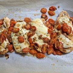 A picture of Bruschetta Baked Chicken.