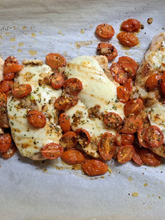 A picture of Bruschetta Baked Chicken.