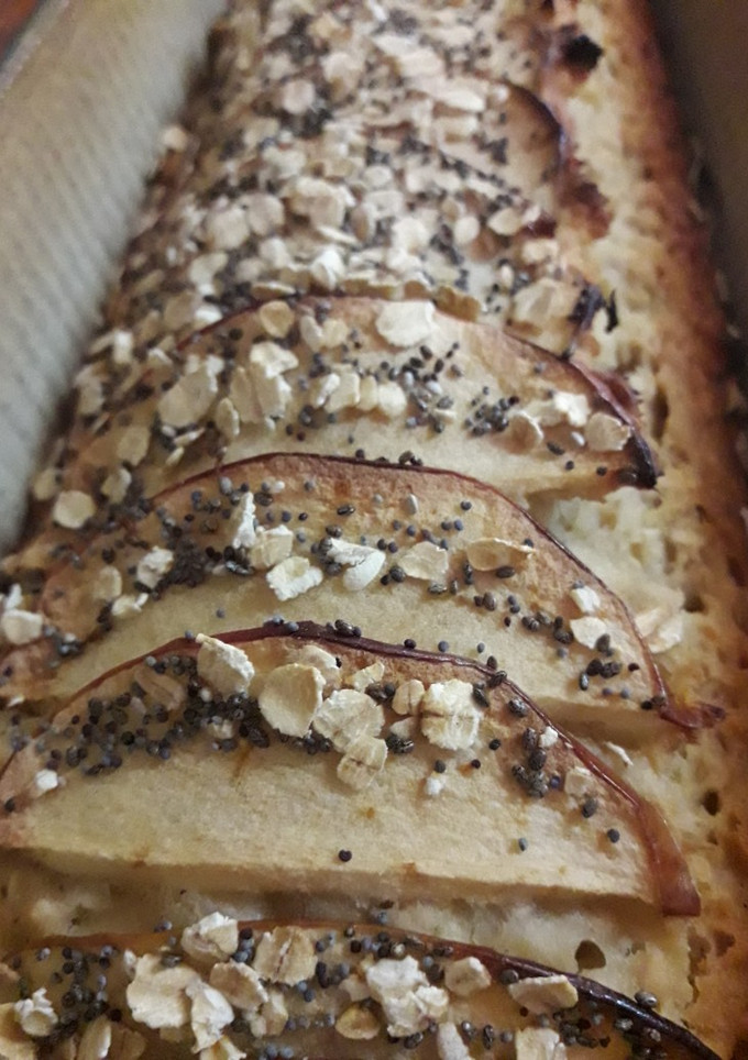 Una foto de Budín/Bizcocho de avena manzana y miel