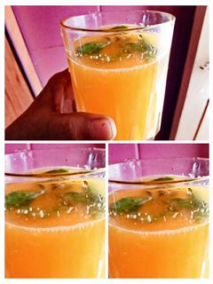 फटाफट ऑरेंज मिंट जूस (Fatafat orange mint juice recipe in hindi) रेसिपी मुख्य फोटो