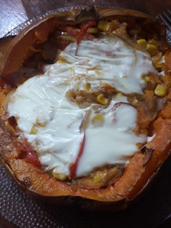 Una foto de Calabaza rellena