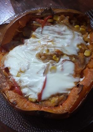 Una foto de Calabaza rellena