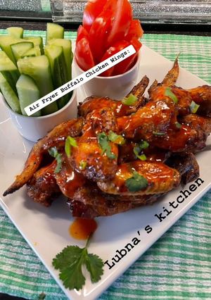 A picture of Air Fryer Buffalo Chicken Wings:.