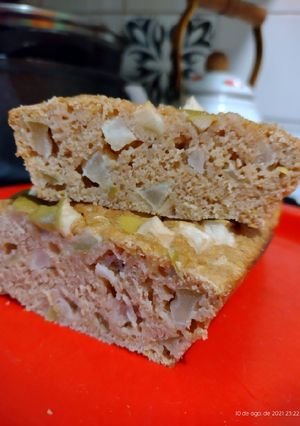 Una foto de BUDÍN INTEGRAL DE LIMÓN Y MANZANA 🥧🍋🍏