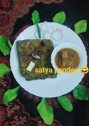 पालक पराठा(palak paratha recipe in hindi) रेसिपी मुख्य फोटो