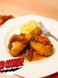Una foto de Muslos de Pollo Guisados