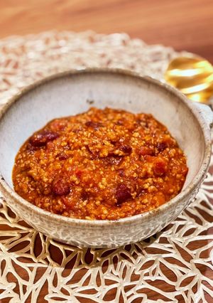 A picture of Classic chili with beef.